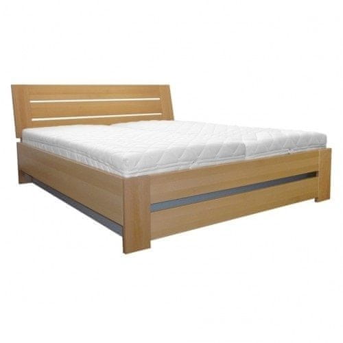 eoshop Drevená posteľ 200x200 buk LK192 BOX (Farba dreva: Buk bielený)