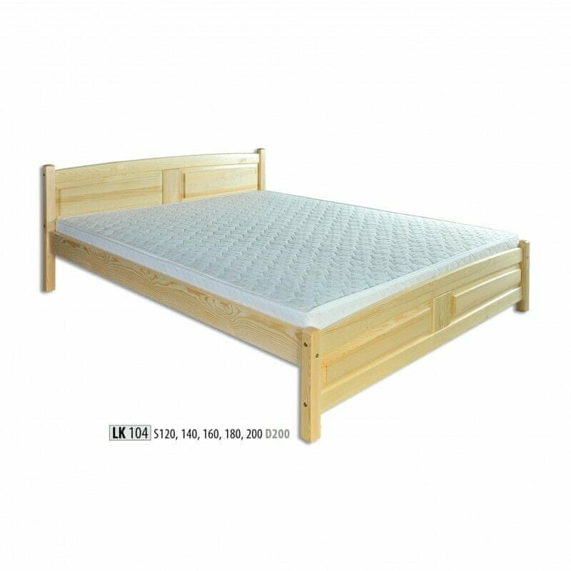 eoshop Drevená posteľ 180x200 LK104 (Farba dreva: Jelša)