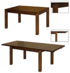 eoshop Jedálenský stôl ST172 S120 masív buk, šírka dosky 2,5 cm, 2 krídla (Farba dreva: Buk prírodný, Hrana stola: S3)