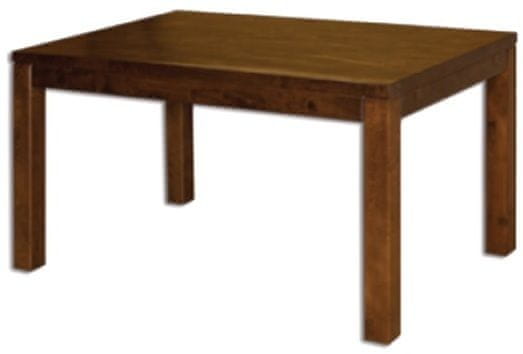 eoshop Jedálenský stôl ST172 s140 masív buk, šírka dosky 4 cm, 1 krídlo (Farba dreva: Buk bielený, Hrana stola: S5)