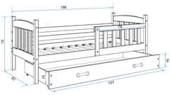 eoshop Posteľ Kuba 80x160 borovica