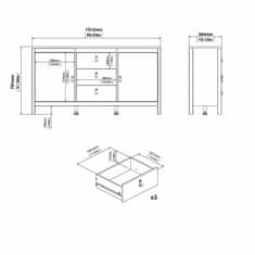 eoshop Komoda Real 2d3s čierna