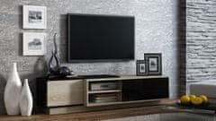eoshop TV stolík Sigma 1C, dub sonoma / čierna / dub sonoma / čierna