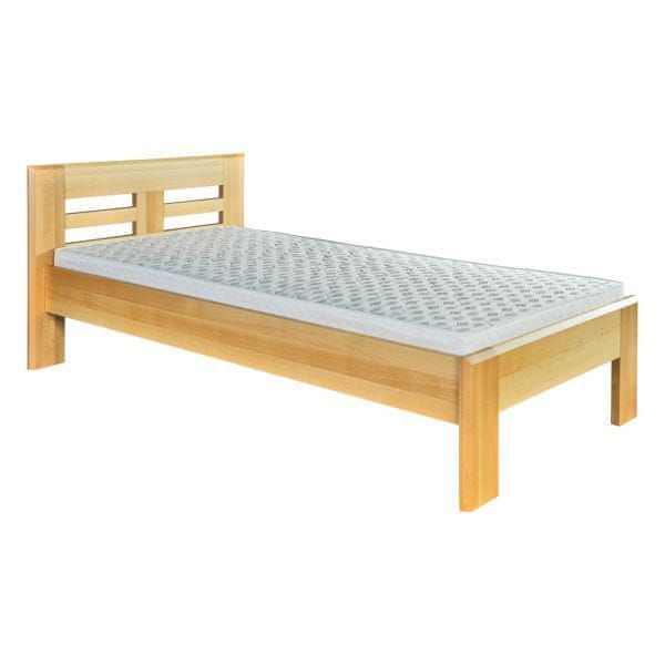 eoshop Drevená posteľ LK160, 90x200, buk (Farba dreva: Koniak)