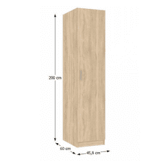 KONDELA Skriňa, dub sonoma, INVITA TYP 1