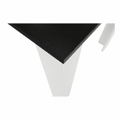 KONDELA Jedálenský stôl, biela / čierna, 120x80 cm, KRAZ
