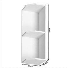 KONDELA Horné policová skrinka G25P, biela, PROVANCE
