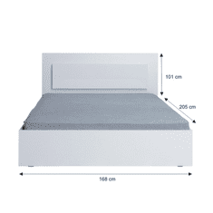 KONDELA Spálňový komplet (skriňa + posteľ 160x200+2 x nočné stolík), biela / vysoký biely lesk HG, ASIENA