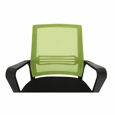KONDELA Kancelárska stolička, sieťovina zelená / látka čierna, APOLO
