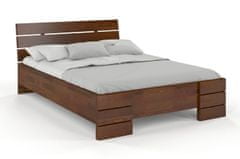 eoshop Drevená posteľ Sandemo High & LONG, dlhšia 20cm, borovica (Rozmer: 90x220 cm, Farba: Orech)
