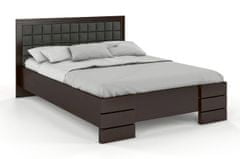 eoshop Drevená posteľ Gotland High&Long, dlhšia 20cm, borovica (Rozmer: 160x220 cm, Farba dreva: Palisander, Farba látky: Casablanca 2315)