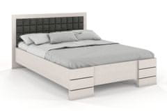 eoshop Drevená posteľ Gotland High, borovica (Rozmer: 180x200 cm, Farba dreva: Biela, Farba látky: Casablanca 2301)