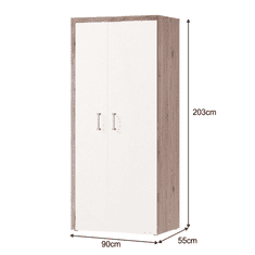 KONDELA Vešiaková skriňa, san marino / cream, CHERIS 1