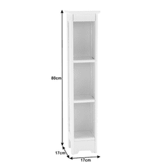 KONDELA Úzky regál, farba biela, ATENE TYP 6