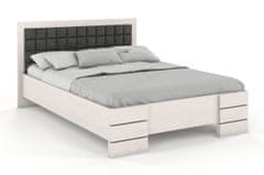 eoshop Čalúnená posteľ GOTLAND High BC Long s úložným priestorom, dlhšia 20cm, buk (Rozmer: 120x220 cm, Farba dreva: Biela, Farba látky: Casablanca 2302)