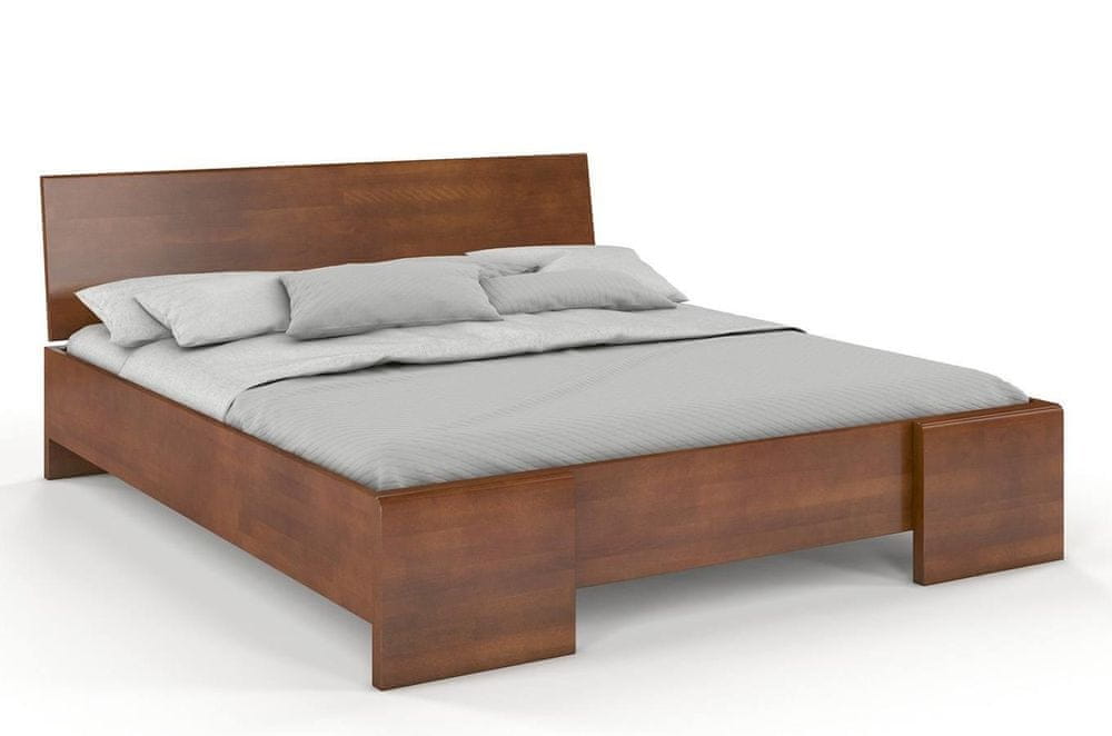 eoshop Drevená posteľ Hessler High BC, buk (Rozmer: 180x200 cm, Farba: Orech)