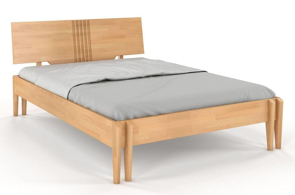 eoshop Drevená posteľ POZNAŇ, buk (Rozmer: 180x200 cm, Farba: Prírodná)