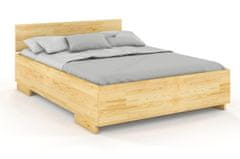 eoshop Drevená posteľ Bergman High&Long, dlhšia 20cm, borovica (Rozmer: 180x220 cm, Farba: Prírodná)