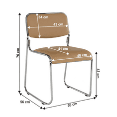 KONDELA Zasadacia stolička, hnedá ekokoža, BULUT