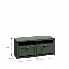 KONDELA Komoda, zelená, Provance LWK