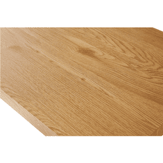 KONDELA Jedálenský stôl, dub / čierna, 160x90 cm, MEDITER