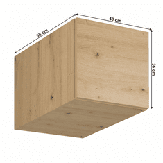 KONDELA Horná skrinka, dub artisan, LANGEN N40