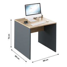 KONDELA Písací stôl, grafit / dub artisan, RIOMA NEW TYP 17