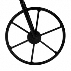KONDELA RETRO kvetináč v tvare kolesá, bordó / čierna, SEMIL