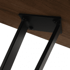 KONDELA Jedálenský stôl, dub / čierna, 150x80 cm, FRIADO