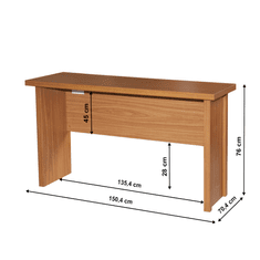 KONDELA Písací stôl, čerešňa, OSCAR T01