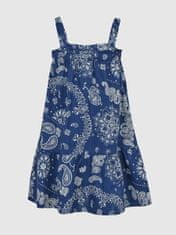 Gap Detské ľanové šaty s modrotiskom L