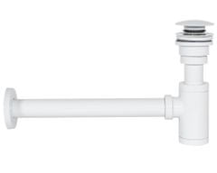 REA Umývadlový sifón s výpusťou click-clack biela (REA-A6952)