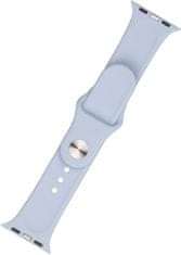 FIXED silikonový řemínek pro Apple Watch 42/44/45mm, 2 délky, světle modrá