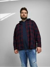 Jack&Jones Plus Pánska košeľa JJEGINGHAM Loose Fit 12183107 Port Royale (Veľkosť 4XL)