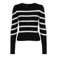 ONLY Dámsky sveter ONLSALLY Regular Fit 15251029 Black W. CLOUD DANCER (Veľkosť L)