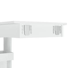Petromila vidaXL Nástenný barový stôl biely 102x45x103,5 cm spracované drevo