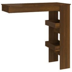 Vidaxl Nástenný barový stôl hnedý dub 102x45x103,5 cm spracované drevo