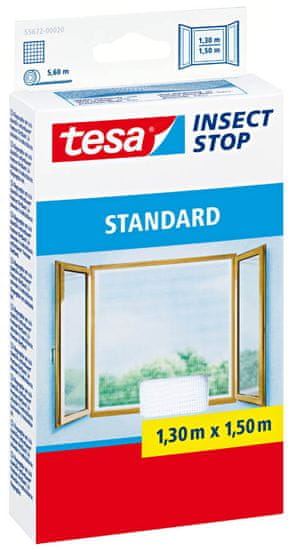 Tesa Insect Stop sieť proti hmyzu Standard do okna 1,3×1,5 m biela 55672-00020-03