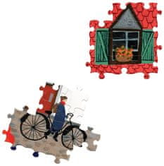 eeBoo Štvorcové puzzle Malebná dedinka 1000 dielikov