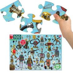 eeBoo Puzzle Roboty a súčiastky 100 dielikov