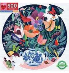 eeBoo Okrúhle puzzle Zátišie s kvetinami 500 dielikov