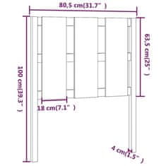 Vidaxl Čelo postele 80,5x4x100 cm masívna borovica