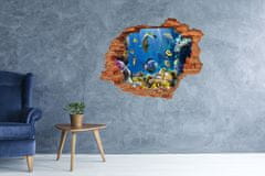 Wallmuralia.sk Diera 3D v stene na stenu Koralový útes 148x115 cm