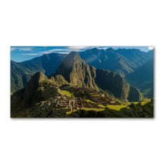 Wallmuralia.sk Fotoobraz na skle Zrúcanina Machu Picchu 100x50 cm 2 prívesky