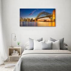 Wallmuralia.sk Foto-obraz fotografie na skle Panorama Sydney 100x50 cm 2 prívesky