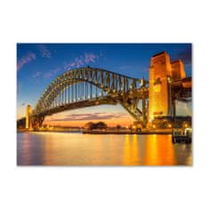 Wallmuralia.sk Foto-obraz fotografie na skle Panorama Sydney 100x50 cm 2 prívesky