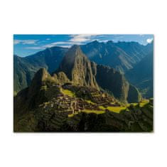 Wallmuralia.sk Fotoobraz na skle Zrúcanina Machu Picchu 100x50 cm 2 prívesky