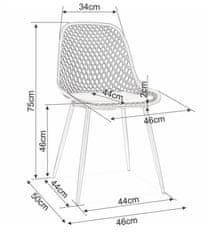 CASARREDO Jedálenská stolička HORAL A čierna / čierna