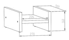 CASARREDO Podstavec pod počítač POPPY dub sonoma