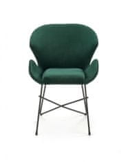 Halmar Kovová stoličky K458, tmavo zelená